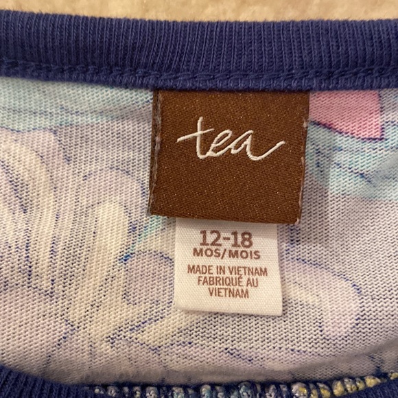 TEA Collection Floral shirt/dress, EUC 12-18mo - Picture 4 of 4